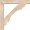 Ekena Millwork Olympic Block Smooth Bracket w/ Offset Brace, Douglas Fir, 7 1/2"W x 46"D x 46"H BKT0806X46X46OLY05SDF - alternate 3